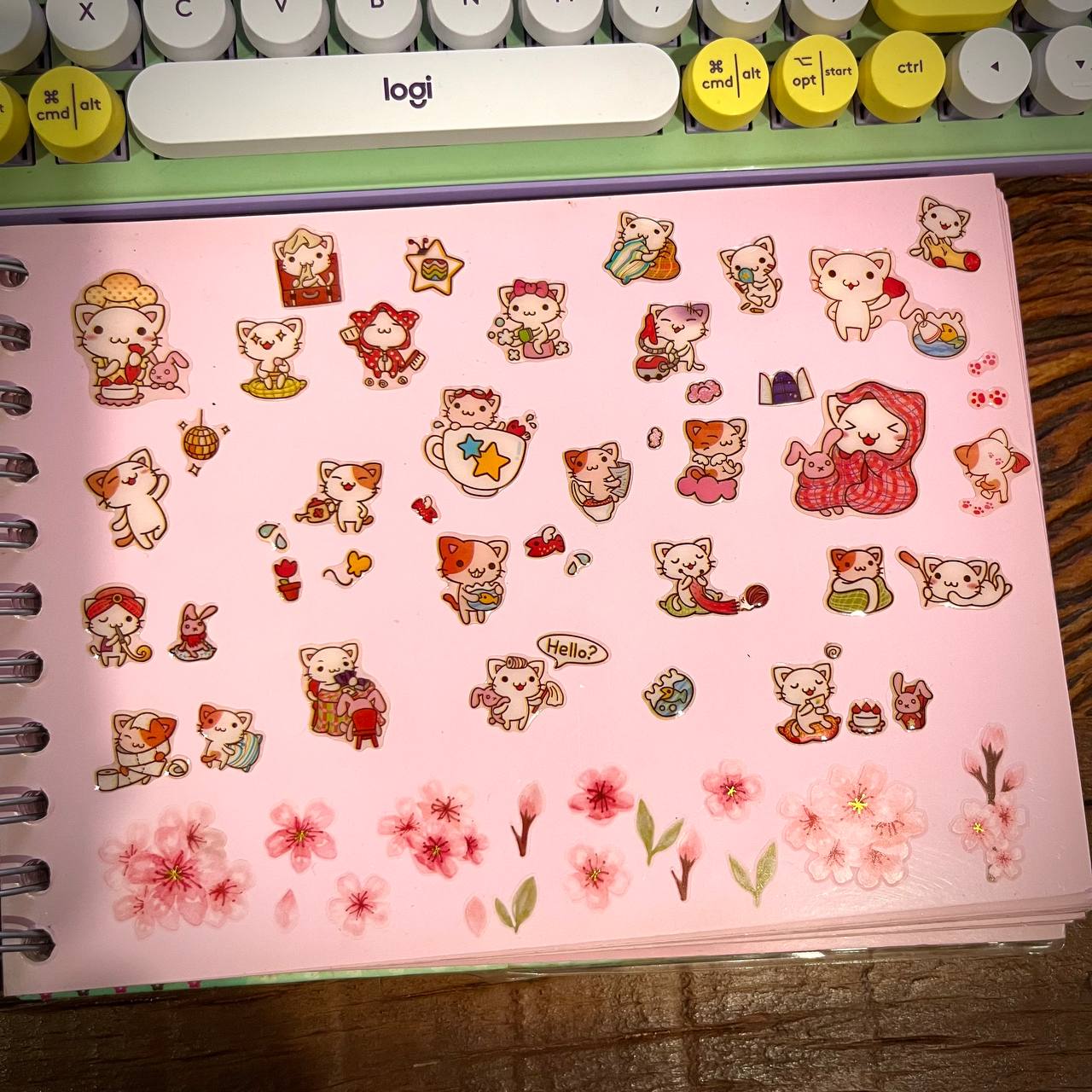 The finish on these cat stickers is so so so cool
